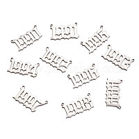 UNICRAFTALE 10pcs Number 0~9 Charm Golden Metal Pendants Stainless Steel Charms Lucky Numbers Smooth Charms 1.8mm Hole Dangle