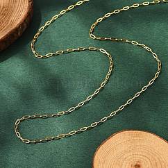 Cadenas de cable de acero inoxidable 304 con revestimiento iónico (IP), con cierre de langosta, real 18k chapado en oro, 19.69 pulgada (50 cm), 1.8x0.4mm, link: 3.5x1.7x0.4 mm