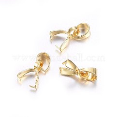 Anhänger-KlemmKlauen aus Edelstahl 304, golden, 9x7x2.5 mm, Bohrung: 5x3.5 mm