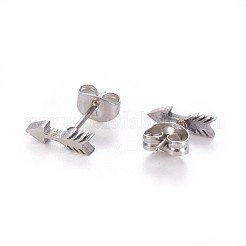 Anlaufgeschützte Ohrstecker aus 304 Edelstahl&nbsp;EJEW-F227-13P