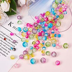 1500 Stück Back- und sprühlackierte Crackle-Glasperlen im 24-Stil&nbsp;CCG-SZ0001-13B