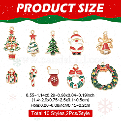 Colgantes de esmalte de aleación 20pcs 10 estilos&nbsp;ENAM-YW0006-52