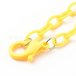 Colliers de chaîne de câble en plastique abs&nbsp;NJEW-JN03481