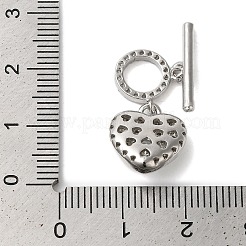 Messing Micro Pave klare Zirkonia Knebelverschlüsse&nbsp;KK-N254-82P