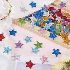 480 Stück 8 Farben Eva Glitzerpulver-Aufkleber&nbsp;DIY-SP0001-84