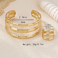 Armreif- und Ringsets aus Bambuslegierung&nbsp;FS-WG990BE-01