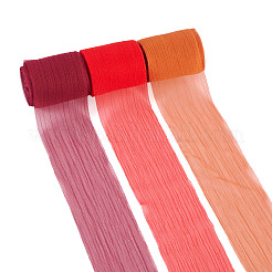 3 Rolle 3 Farben knittriges Polyesterband&nbsp;OCOR-TA0002-98D