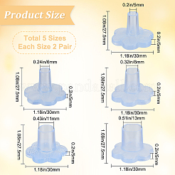 10 juego de 5 protectores de tacones altos de plástico TPU&nbsp;AJEW-GF0005-21A