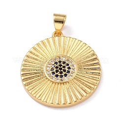 Pendentifs avec zircon cubiques à micro-pavés en laiton&nbsp;ZIRC-L100-054G