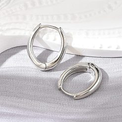 Ottone orecchini a cerchio Huggie&nbsp;EJEW-C502-11P