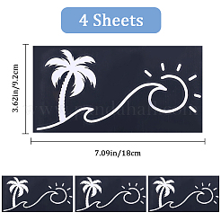PVC-Cartoon-selbstklebende Autoaufkleber mit Strandthema&nbsp;FIND-WH0152-165B