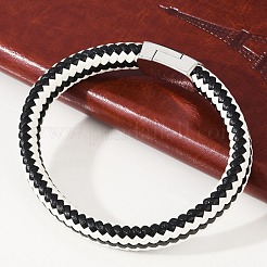 Braccialetti in cordino di pelle microfibra intrecciata per donna uomo&nbsp;BJEW-D304-07P-02
