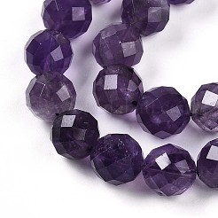 Natürlichen Amethyst Perlen Stränge&nbsp;G-S345-10mm-32