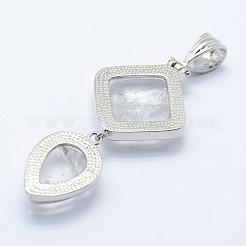 Gros pendentifs en cristal de quartz naturel&nbsp;G-L468-06