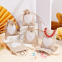 Bolsas de almacenamiento de tela de yute&nbsp;ABAG-WH0031-30