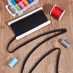 Elastisches Nylonband mit Knopfschlaufen&nbsp;OCOR-WH0082-15B