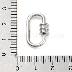 Schlüsselanhängerringe aus Messing mit Mikropavé und Zirkonia&nbsp;KK-M293-50P