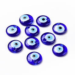 Pendentifs mauvais oeil vernisés manuels&nbsp;LAMP-E106-02G
