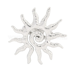 Anillos ajustables de acero inoxidable 304 con textura de sol que no se deslustran para mujer&nbsp;RJEW-H231-01P