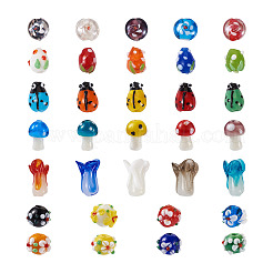 116 Stück handgefertigte Bunte Malerei-Perlen&nbsp;LAMP-CD0001-10