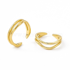 Bague manchette en acier inoxydable 304 avec placage ionique (IP) pour femme&nbsp;RJEW-C060-37G