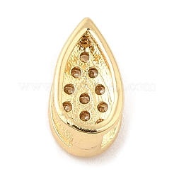 Gestellplattierte Messing-Anhängerbügel mit Mikropavé und klaren kubischen Zirkonia&nbsp;KK-Q781-15G