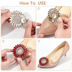 4 Stück Schuhschnallenclips in 2 Stilen&nbsp;AJEW-WR0002-32
