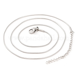Collane a catena tonda in acciaio inossidabile 201 per donna&nbsp;NJEW-G140-06A-P-1