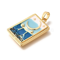 Tarotkarte Messing Emaille Anhänger&nbsp;KK-R212-02G-03