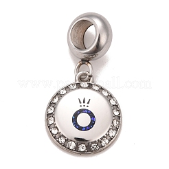 304 Edelstahl Kristall Strass europäischen baumeln Charms&nbsp;STAS-F278-21P