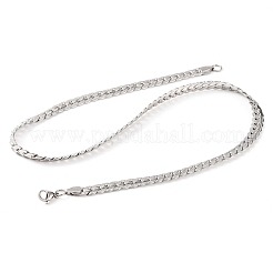 Anlaufgeschützte Twist-Ketten aus Edelstahl 304 für Damen&nbsp;NJEW-G140-08A-P