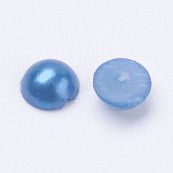 Halbrund gewölbt imitiert Perle Acryl Cabochons&nbsp;X-OACR-H001-4x2mm