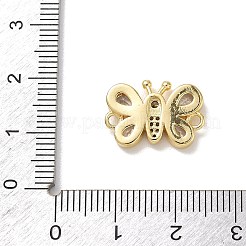 Messing-Pavé-Anhänger mit Zirkonia-Schmetterlingsgliedern&nbsp;KK-L268-028G-03