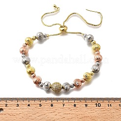 Messing Micro pave Zirkonia Slider Armbänder&nbsp;BJEW-C120-01