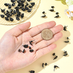 50 pieza de accesorios para pendientes de acero inoxidable 304 con revestimiento iónico (IP)&nbsp;STAS-BBC0007-47