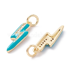Pendentifs en laiton zircon cubique transparent&nbsp;ZIRC-A019-12G-H