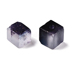 Perline di vetro smerigliato con polvere glitterata dorata&nbsp;DGLA-NH001-6mm-01M