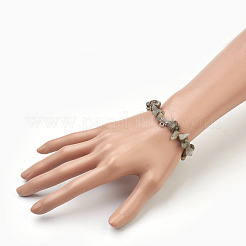 Perline labradorite naturale allungare bracciali&nbsp;BJEW-JB03860-08