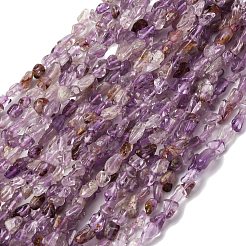 Natürliche violette Phantomquarz-Perlenstränge aus violettem Lodolith&nbsp;G-I389-A23
