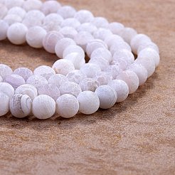 2 filo di perline di agata naturale stagionata&nbsp;G-SZ0001-33B