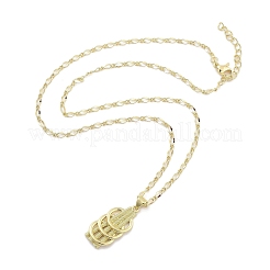 Collana con pendenti in ottone&nbsp;NJEW-B101-02G-02