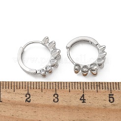 Orecchini a cerchio in ottone chiaro con zirconi cubici&nbsp;EJEW-Q014-24P