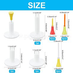 12 tee de golf double en plastique bicolore&nbsp;AJEW-CA0001-62