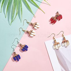 DIY-Sets zum Herstellen baumelnder Kaktus-Ohrringe&nbsp;DIY-OC0005-99