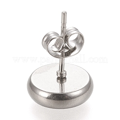 Supports de boucles d'oreilles à tige en acier inoxydable 304 anti-ternissement&nbsp;STAS-K202-05C-P