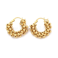 Pendientes de aro de latón redondos&nbsp;EJEW-R025-34G