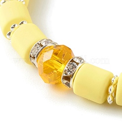Bracciali elasticizzati fatti a mano con perle di argilla polimerica&nbsp;BJEW-JB06431