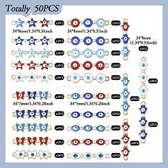 50pcs 25 Arten Legierungs-Emaille-Verbindungsstückcharme&nbsp;FIND-TA0003-23