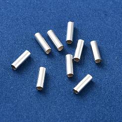 925 cuentas de tubo espaciador de plata de ley.&nbsp;STER-Z006-02B-S