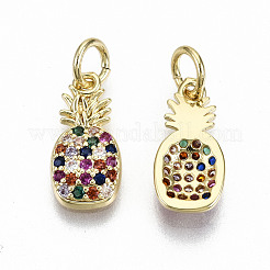 Messing Mikropflaster bunte Zirkonia Charms&nbsp;ZIRC-S067-152-NF